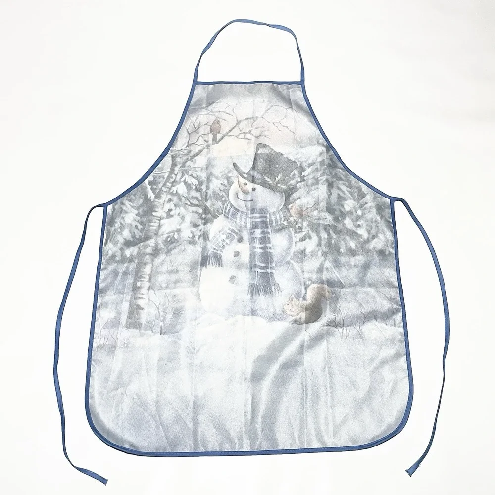 Christmas Holiday Themed Snowman Apron Squirrel Cardinal‎ Snow